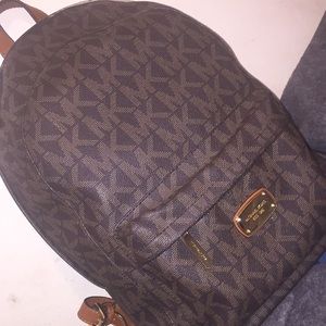 Michael Kors Brown Large Backpack